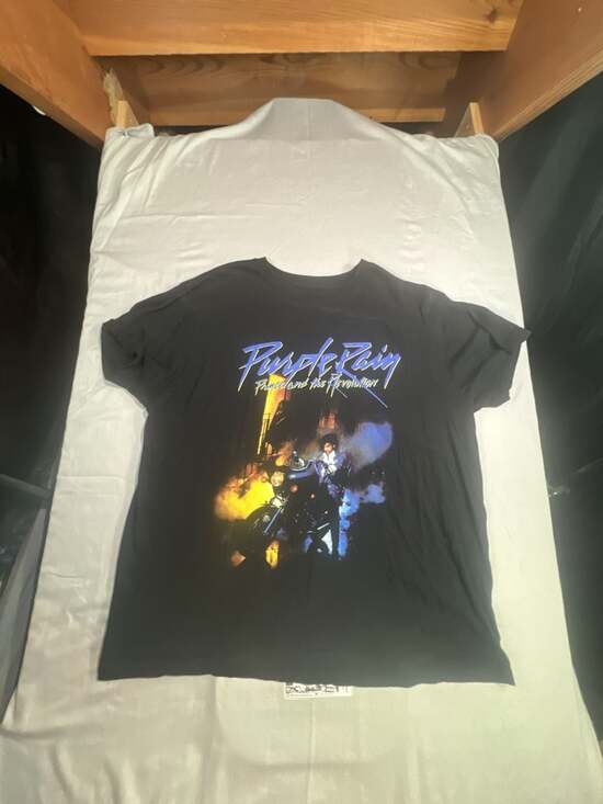 Prince Other - Prince and the Revolution Purple Rain Graphic T-Shirt Black